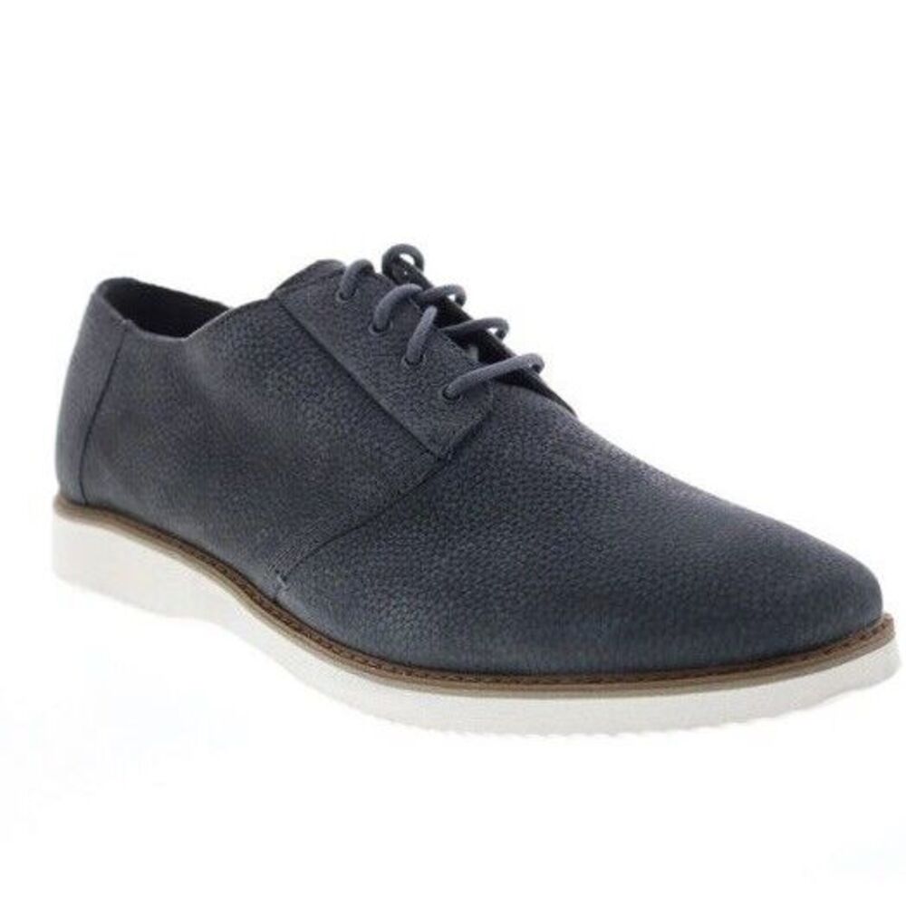 Toms Preston Nubuck Mens Oxford Lace Plain Toe Grey 10011586 Size 11